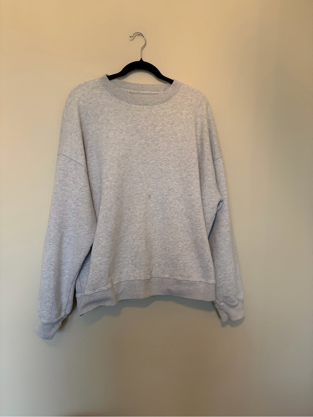 Abercrombie & Fitch soft essentials Heather Light Gray Crewneck Sweatshirt large
